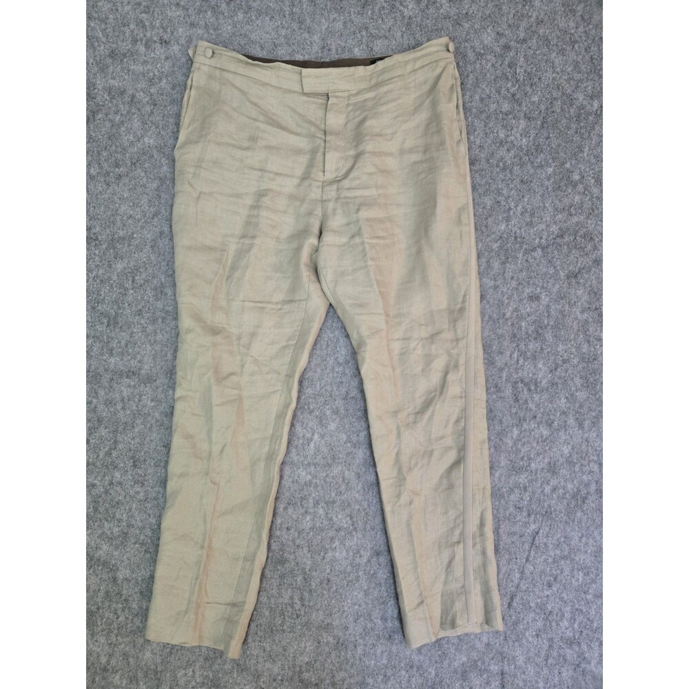 Banana Republic Men's 34x30 Baird McNutt 100% Linen Tuxedo Piping Pants Rare